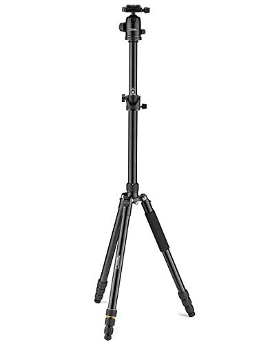 National Geographic Travel Tripod Kit, 90� Column, 4 Sections, Lightweight Aluminum, Compatible With Canon,Nikon,Sony Dslr, 360 Degree Ball Head, Quick Release Plate, 8Kg Load Capacity With Carry Bag